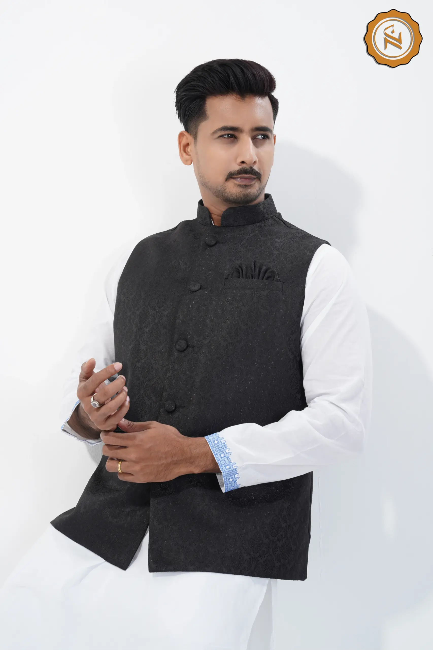 711 (3) Luxury Black Koti - 711 - Image 1