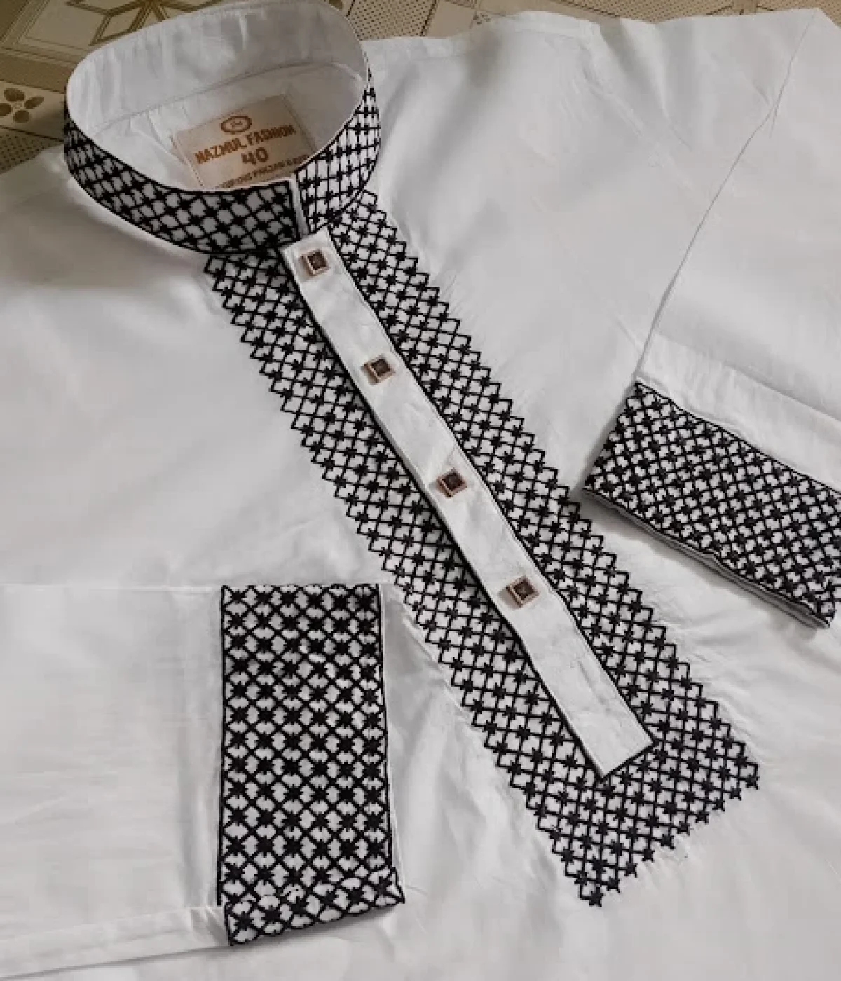 black embroidery